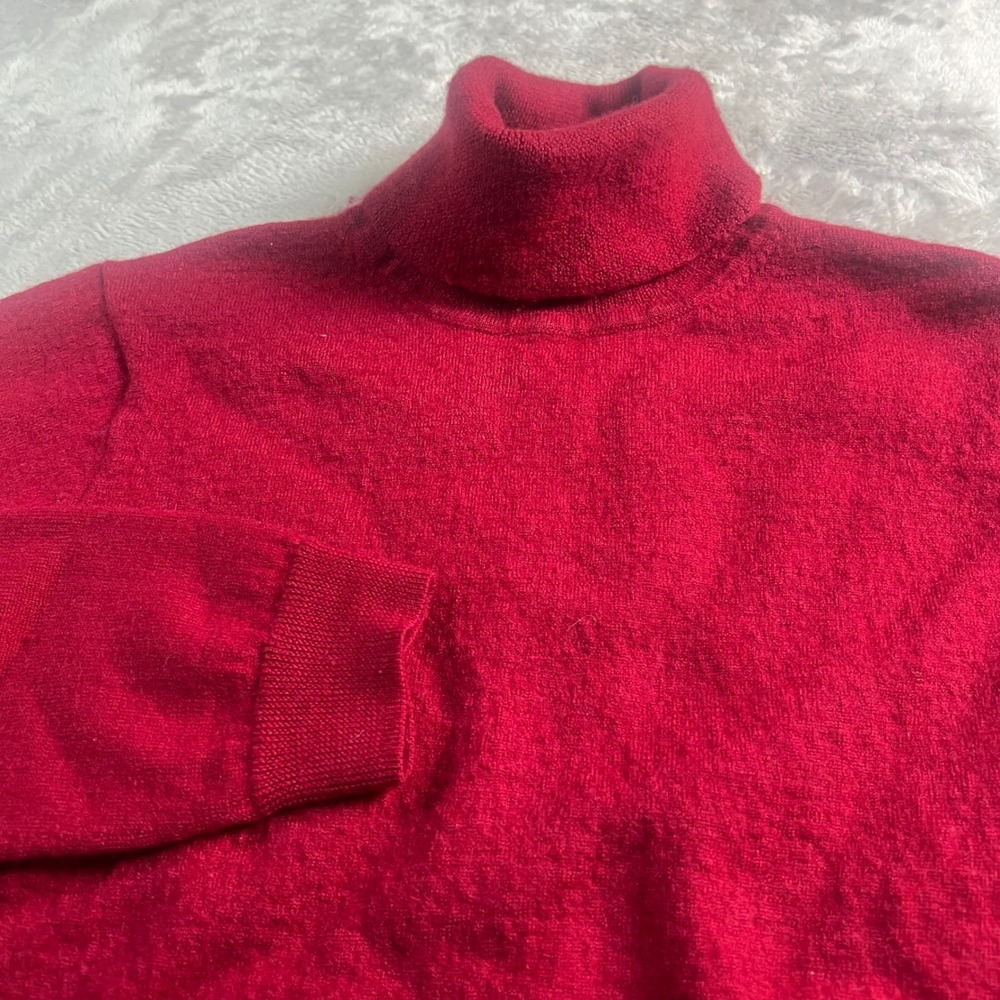 Brooks Brothers Kids XL Turtleneck Red Merino Wool Silk Cashmere Sweater